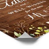 Poster Bois & Roses blanches Signal Conseils et Bien Envi (Coin)