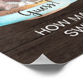 Poster Bois rustique | Animaux Combien de sucreries Jeu (Coin)