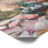 Poster Bois rustique bienvenue à notre mariage photo (Coin)