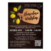 Poster Bois rustique Découpe Citrus Cuisine Script (Devant)