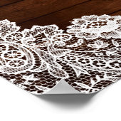 Poster Bois rustique et dentelle blanche Prop photo Anniv (Coin)