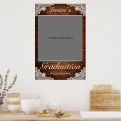 Poster Bois rustique et dentelle Graduation Photo Prop Fr (Cuisine)