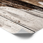 Poster Bois rustique et lanternes (Coin)