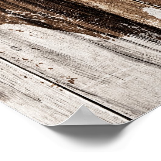 Poster Bois rustique et lanternes (Coin)