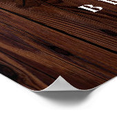 Poster Bois Rustique Fête des mariées Photo Booth Cadre (Coin)