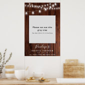 Poster Bois Rustique Fête des mariées Photo Booth Cadre (Cuisine)