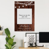 Poster Bois Rustique Fête des mariées Photo Booth Cadre (Bureau à domicile)