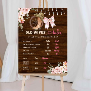 Poster Bois rustique Floral Vieux contes