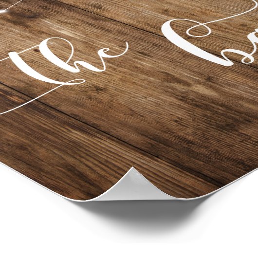 Poster Bois rustique & Lumières Panneau de réception du b (Coin)