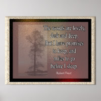 Bois sont adorables - Robert Frost citation - art