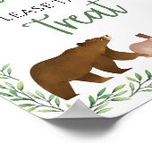 Poster BoisBébé Douche Bébés sont doux signe (Coin)