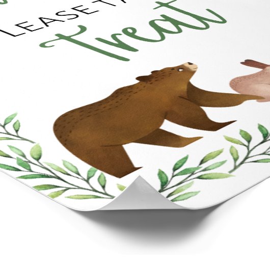 Poster BoisBébé Douche Bébés sont doux signe (Coin)