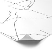 Poster Boise, Idaho (noir sur blanc) (Coin)