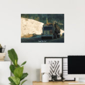 Poster Boisement de bois de sciage Truck Transport Art (Bureau à domicile)