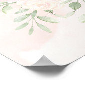 Poster Boisson blanc rose vif à la végétation fleurie (Coin)