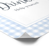 Poster Boisson classique En vichy bleu (Coin)