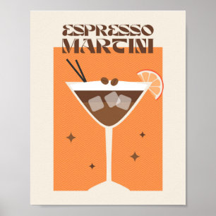 Poster boisson Cocktail art Espresso martini