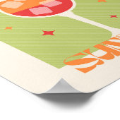 Poster boisson Cocktail art Tequila lever du solei (Coin)