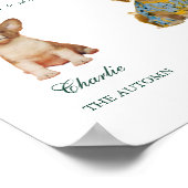 Poster Boisson de signature de calligraphie de chien de c (Coin)