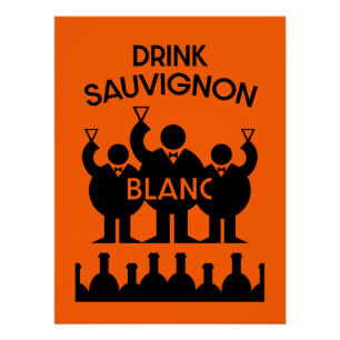 Poster Boisson de vin Sauvignon Blanc