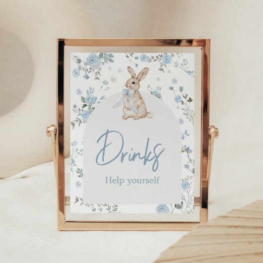 Poster Boisson pour bébé Some Bunny Baby Shower