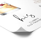 Poster Boisson signature de cocktail à l'aquarelle minima (Coin)