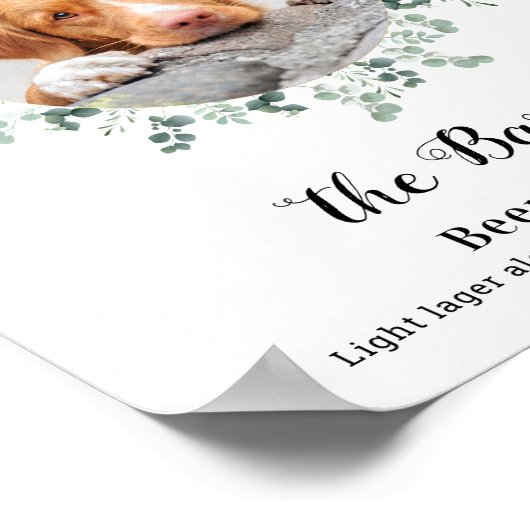 Poster Boisson Signature Dog Bar Photo Personnalisée Mari (Coin)