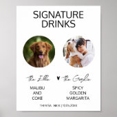 Poster Boisson Signature Photo Chien Moderne Menu De Mari (Devant)