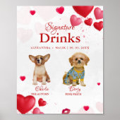 Poster Boisson signature Saint-Valentin pour chien de com (Devant)