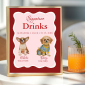 Poster Boisson signature Saint-Valentin pour chien de com