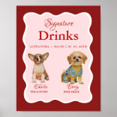 Poster Boisson signature Saint-Valentin pour chien de com (Devant)