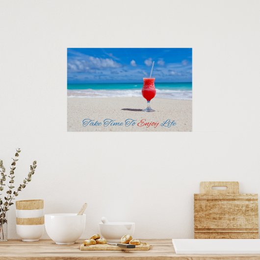 Poster Boisson Sur La Plage (Cuisine)