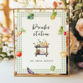 Poster Boissons Bar Table Panneau Fête des mariées de bat