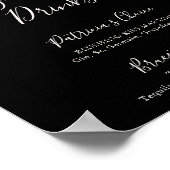 Poster Boissons classiques Blush Fleur sauvage Black Sign (Coin)