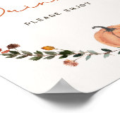 Poster Boissons de Baby shower d'automne pour petits Citr (Coin)