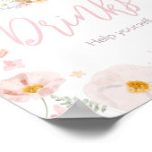 Poster Boissons de Baby shower de lapin (Coin)