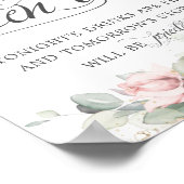 Poster Boissons de bar ouvert de mariage de verdure flora (Coin)