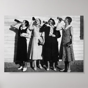 Poster Boissons de bière photo Vintage des années 1930