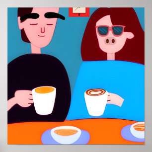 Poster Boissons de café bizarres