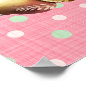 Poster Boissons de café chic Bunny de Pâques (Coin)