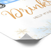 Poster Boissons de Camion bleu hiver (Coin)