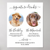 Poster Boissons de mariage pour chien de compagnie avec p (Devant)