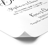 Poster Boissons de signature de calligraphie stylée idyll (Coin)