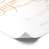 Poster Boissons de signature de script romantique Mariage (Coin)