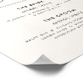 Poster Boissons de signature mariage moderne minimaliste (Coin)