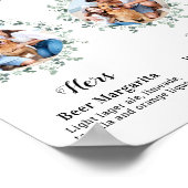 Poster Boissons de signature personnalisée Élégant Animau (Coin)