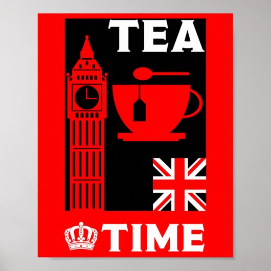 Poster Boissons de thé britanniques classiques (Devant)