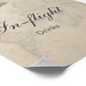 Poster Boissons en vol Thème de voyage Enterrement de vie (Coin)