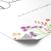 Poster Boissons Fleurs sauvages servez-vous (Coin)