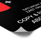 Poster boissons + hot dogs = amour (Coin)